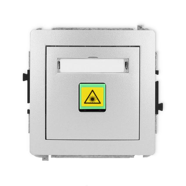 DECO Mechanizm gniazda światłowodowego/optycznego pojedynczego srebrny metalik