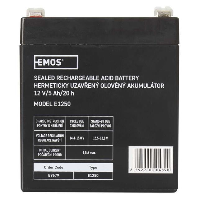 Akumulator AGM 12V 5Ah faston 6,3 B9679 EMOS
