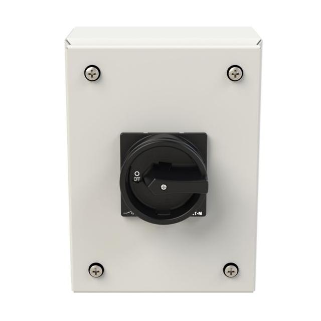 P1-25/SE1/SVB-SW Rozłącznik 25A 3P w obudowie ze stali nierdzewnej rączka czarna z blok. 197349 EATO