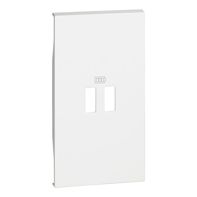 Living Now - Plakietka Ładowarki Usb - 2 Moduły - Biel Bticino KW12C LEGRAND