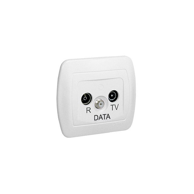 Simon Akord Gniazdo antenowe R-TV-DATA biały