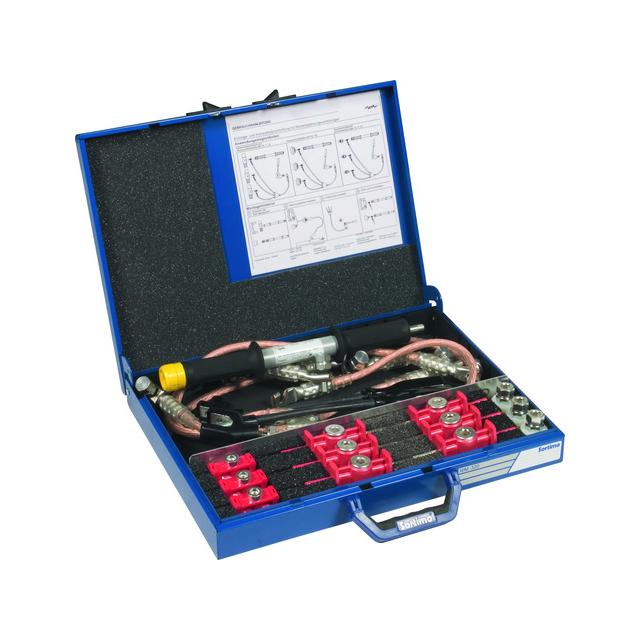 Komplet uziemiaczy TI, w kufrze z blachy stalowej