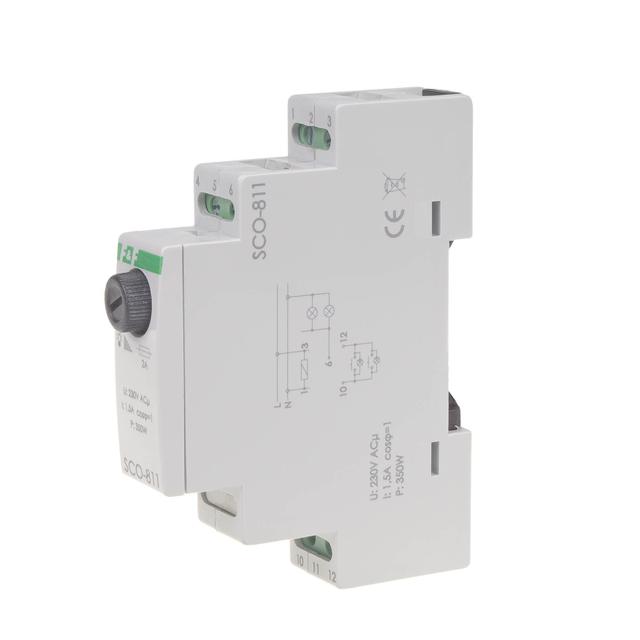 Ściemniacz oświetlenia montaż na szynie DIN zasilanie 230V AC 350W SCO-811 F&F