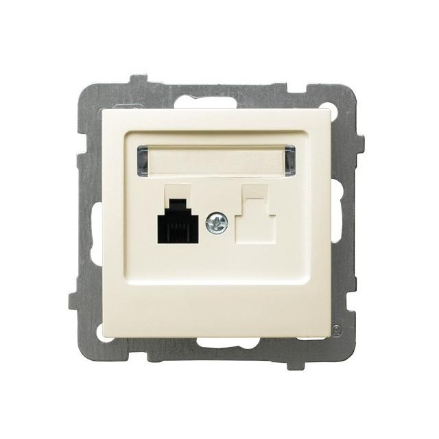 AS Gniazdo telefoniczne pojedyncze - kolor ecru