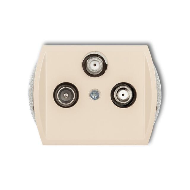 TREND Mechanizm gniazda abonenckiego 2 wyjścia SAT + TV beżowy