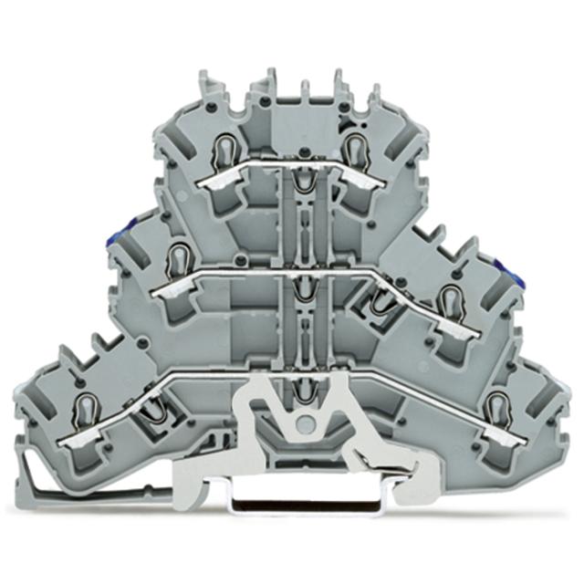 TOPJOBS złączka 3-piętrowa 2,5 mm2 ekran/N/L szara /50szt./ WAGO