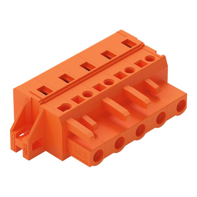 MCS-MIDI Classic gniazdo 5-bieg. pomarańczowe raster 7,62 mm /50szt./ WAGO