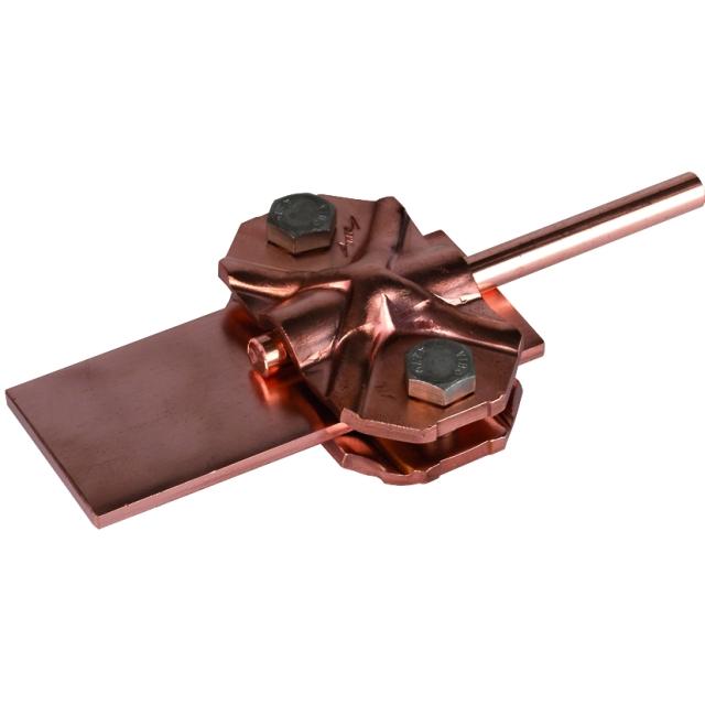 Zacisk probierczy z przekładką, drut 7-10/płask. 30-40 mm, Cu