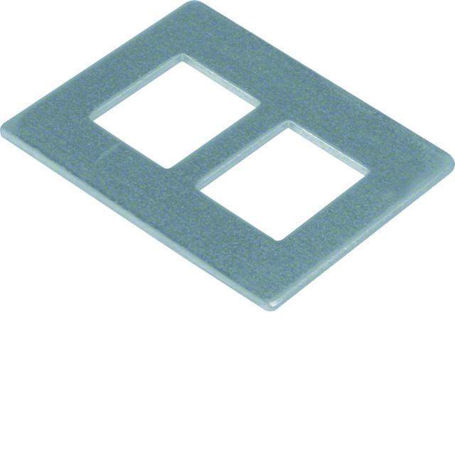 tehalit.GB-EG Płytka montażowa GTVD2/300 2xRJ45 19,3x14,8 aluminium GTVDM012 HAGER