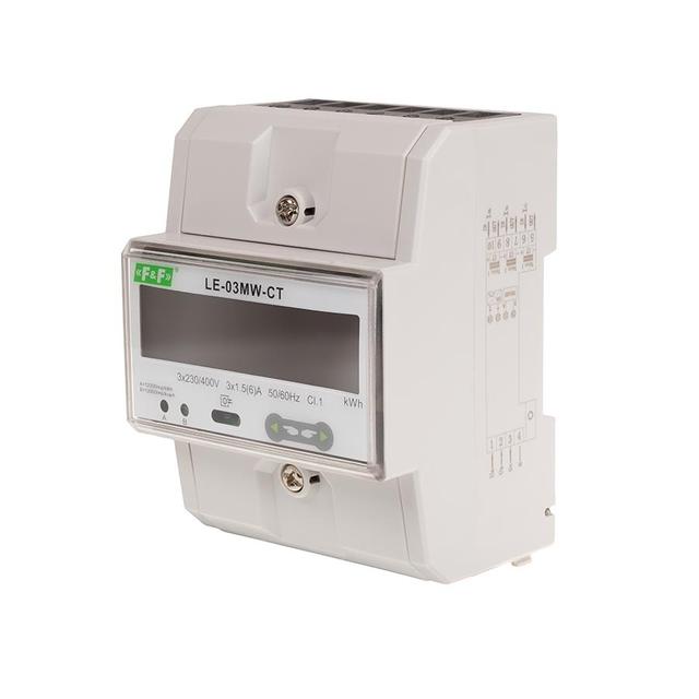 Dwutaryfowy licznik energii elektrycznej 3-fazowy 2-kierunkowy z Modbus RTU do pomairu półpośredniego LE-03MW-CT F&F
