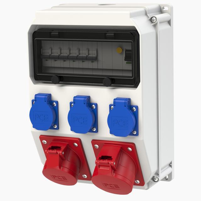 ROZDZIELNICA STACJONARNA Z TWORZYWA TYPU „ADAMOW” 10M Wejście M32 - wyjście 32/5 16/5xC16 3xGSx3xC16