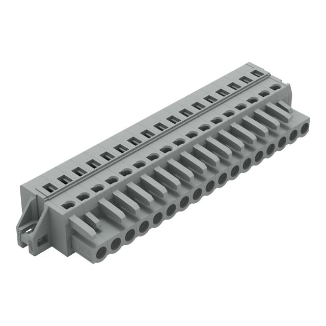 MCS-MIDI Classic gniazdo 17-bieg. szare raster 5 mm /10szt./ WAGO