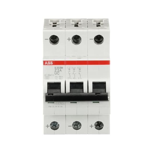 S203M-Z2UC Wyłącznik nadprądowy 10kA AC/DC 3P Z2A 2CDS273061R0278 ABB