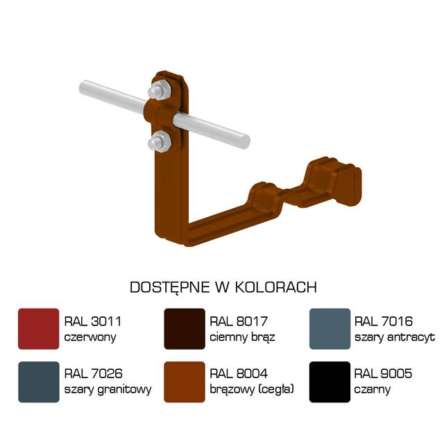 AN-24G/LA/-N Uchwyt dach.prof.pros.Z-śr. WZÓR 3 H=10cm /LA/