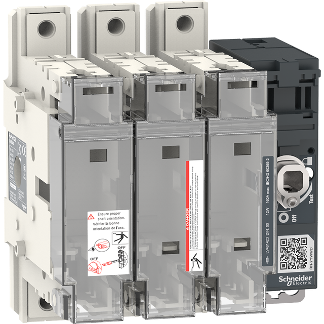 Rozłącznik bezpiecznikowy, FuPacT, GSD160, 160 A, 3 bieguny, bezpiecznik typu DIN NH00, sterowanie z