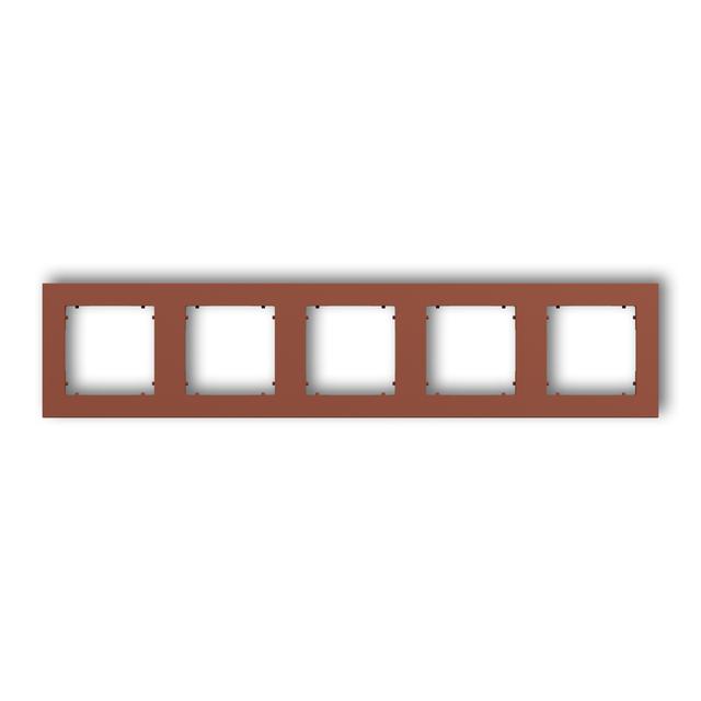 MINI Ramka pięciokrotna kwadratowa z tworzywa terakota 63MR-5 KARLIK