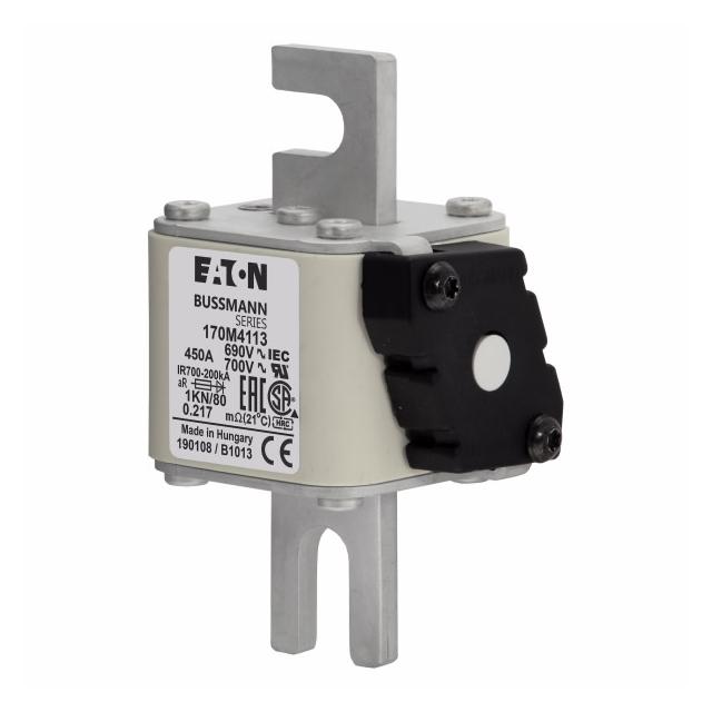 450A 690V 1KN/80 aR INDICATOR FUSE Wkładka szybka 450A AC 690V DIN 1 53x69x108 mm aR DIN 170M4113 EA