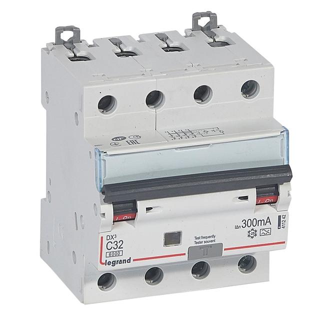 WYŁĄCZNIK RÓŻNICOWONADPRĄDOWY P 314 4P C 32A 300MA TYP A SERII DX3, Legrand