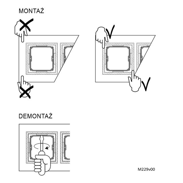 Simon 54 Nature Ramka 4-krotna Nature-Metal INOX YIN IP20/IP44* (*IP44-należy zastosować zestaw uszczelek DUN4) DRN4/78 KONTAKT