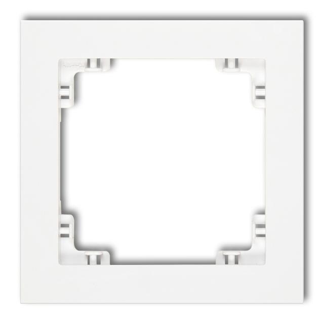 DECO Ramka uniwersalna pojedyncza z tworzywa biały mat