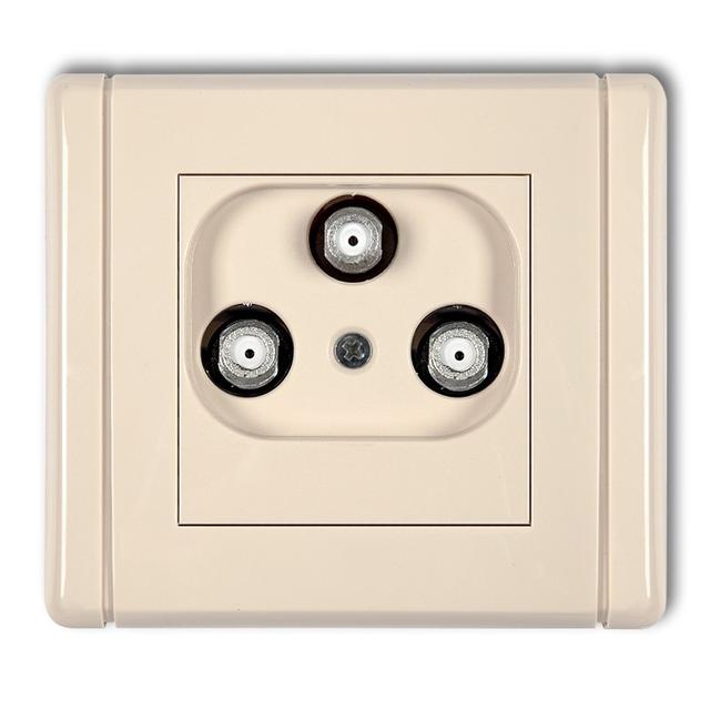 FLEXI Gniazdo multimadialne 3F DATA (UPC) beżowy