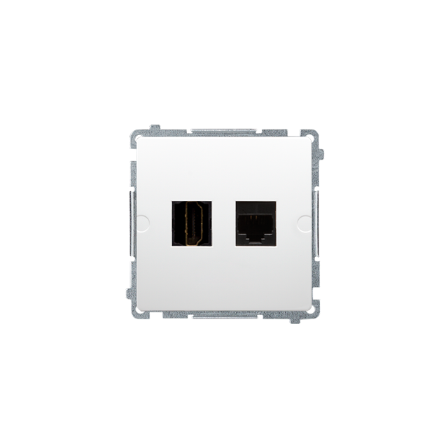 Simon Basic Gniazdo HDMI + RJ45 kat.6. biały BMGHRJ45.01/11 KONTAKT