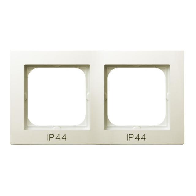 AS Ramka podwójna do łączników IP-44 - kolor ecru