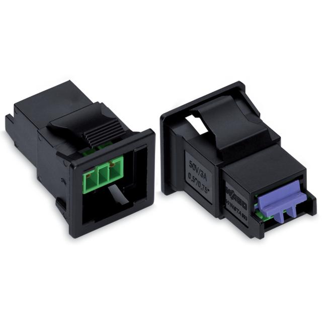 WINSTA EIB gniazdo 2-torowe SnapIn zielone