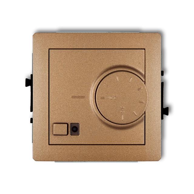DECO Mechanizm elektronicznego regulatora temperatury z czujnikiem podpodłogowym złoty metalik