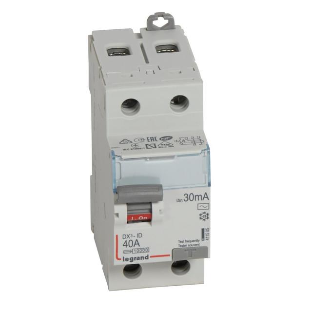 Wyłącznik Różnicowoprądowy P 302 2P 40A 30Ma Typ AC DX3 411505 LEGRAND