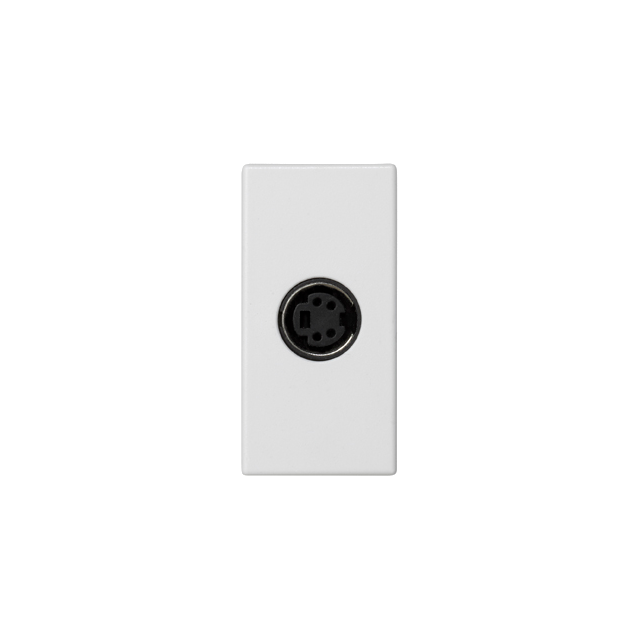 Simon Connect Płytka K45/2 gniazda S-Video 225x45mm+wkład z. śrub. czysta biel