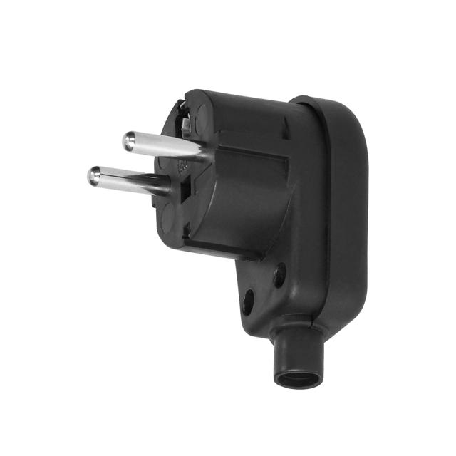 Wtyczka kątowa Uni-Schuko rozbieralna czarna OR-AE-13182/B ORNO