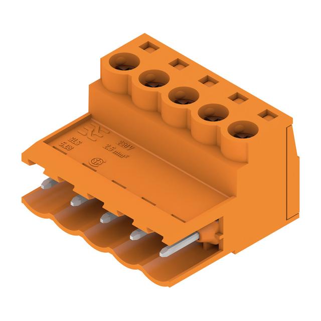 SLS 5.08/05/180 SN OR BX Wtyk PCB (złącze wiązki), 5.08 mm, Liczba biegunów: 5, Przyłącze z jarzmem /72szt./ 1627120000 WEIDMÜLLER