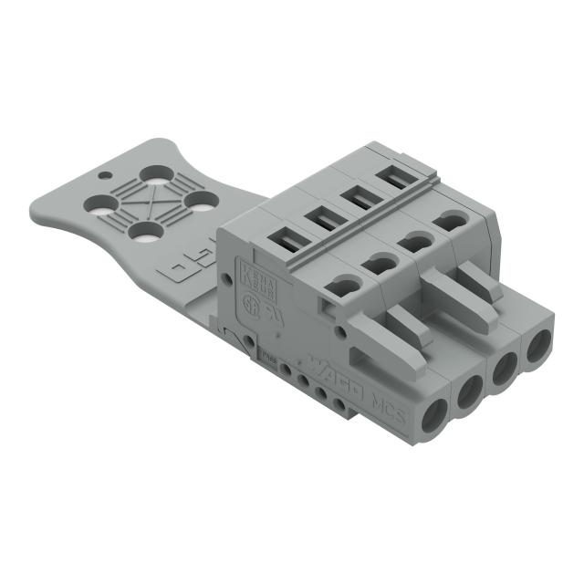 Gniazdo MCS-MIDI Classic 4-biegunowe szare raster 5mm /100szt./ 231-104/026-000/033-000 WAGO