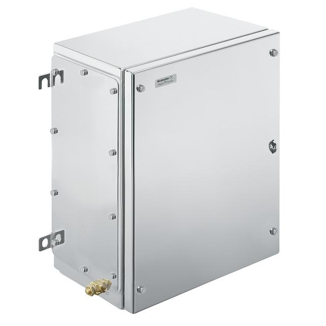KTB MH 403015 S2N3 Metalowa obudowa iskrobezpieczna, 300 x 400 x 150 mm, nieobrobiony, Płytka kołnierzowa: Tak, na dole, z lewej strony, z prawej strony, 4 zawiasy i wkr /1szt./ 1194930003 WEIDMÜLLER