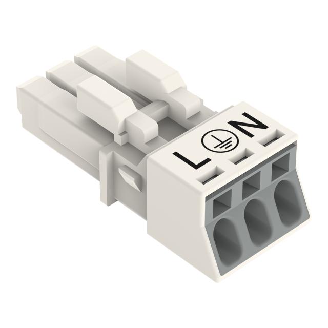 WINSTA MINI gniazdo 3-torowe białe /50szt./ WAGO