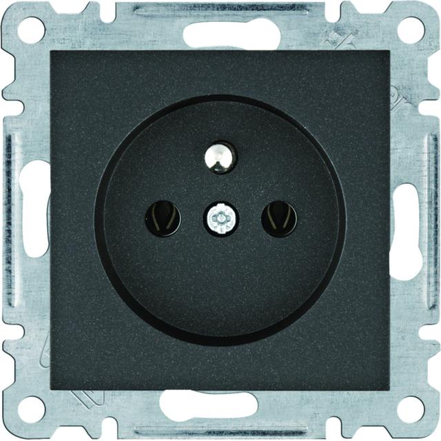 lumina Gniazdo zasilające z uziemieniem 16A 250VAC czarny WL1023 HAGER