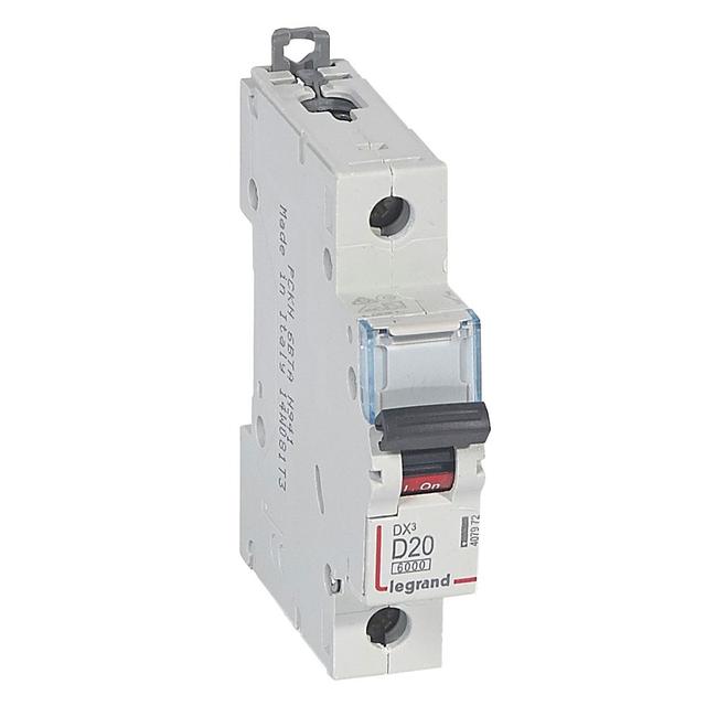 WYŁĄCZNIK NADPRĄDOWY S 301 1P D 20A 6000A SERII DX3, Legrand