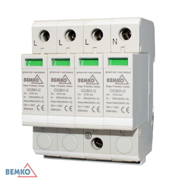 OCHRONNIK PRZEPIĘĆ 4P 20-40kA KLASA T2 (C)