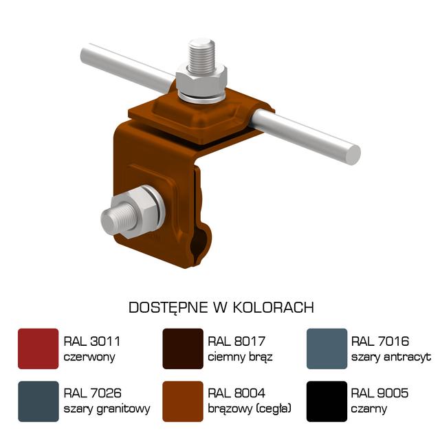 Uchwyt na blachę, na felc /LA/