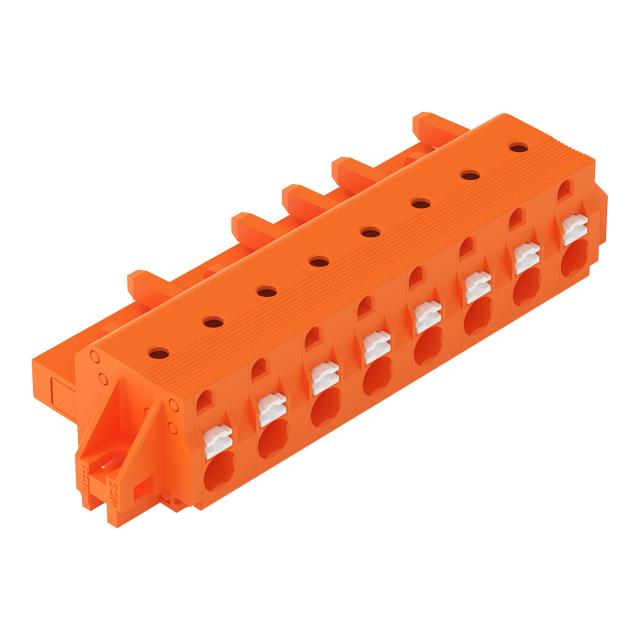1-przewodowe gniazdo przycisk Push-in CAGE CLAMP pomarańczowa /25szt./ 2231-708/031-000 WAGO