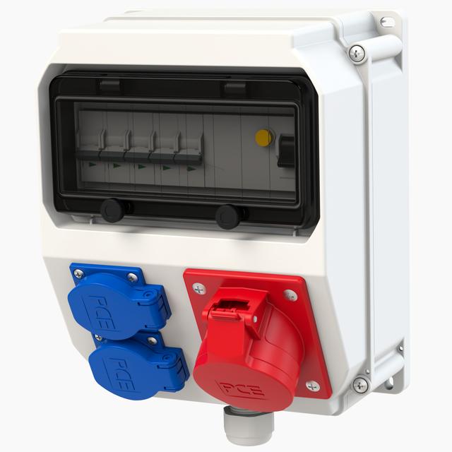 ROZDZIELNICA STACJONARNA Z TWORZYWA TYPU „LUBLIN” 9M Wejście M25 - wyjście 16/5xB16 2xGSx2xB16 FI40/