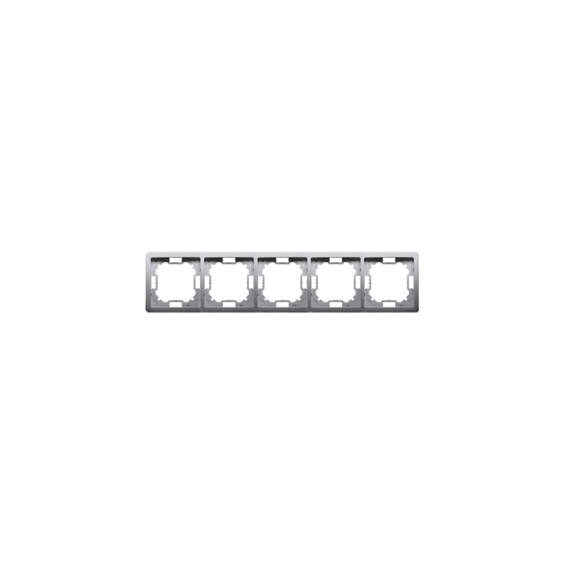 Simon Basic Standard Ramka 5-krotna – uniwersalna poziom i pion stal inox BMR5/21 KONTAKT