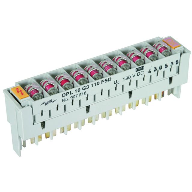 Ogranicznik przepięć z magazynkiem DPL, dla 10 par