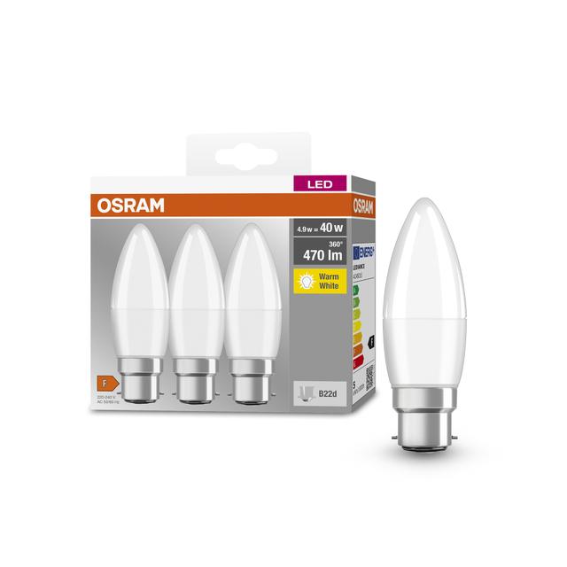 BASE CL B40 4,9W 827 230V FR B22D FS3 LEDVANCE