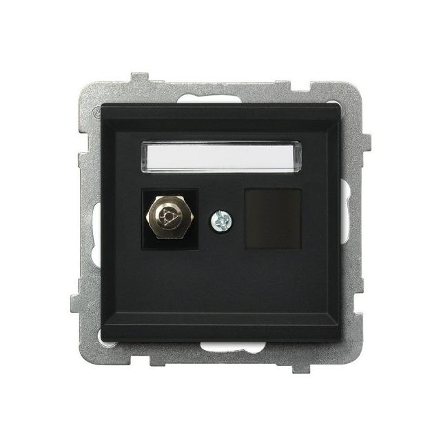 SONATA Gniazdo ekwipotencjalne pojedyncze - kolor czarny metalik