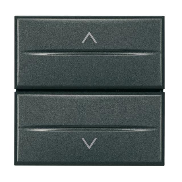 AXOLUTE - PRZYCISK PODWÓJNY Z BLOKADĄ 2 MODUŁY AXIAL ANTRACYT, Bticino