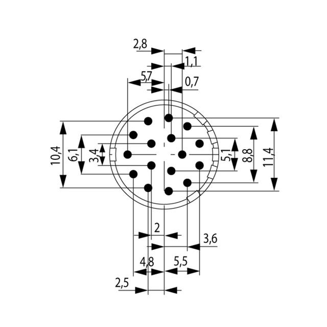 SAI-M23-BE-16-F Wkładka stykowa do złączy okrągłych WEIDMULLER