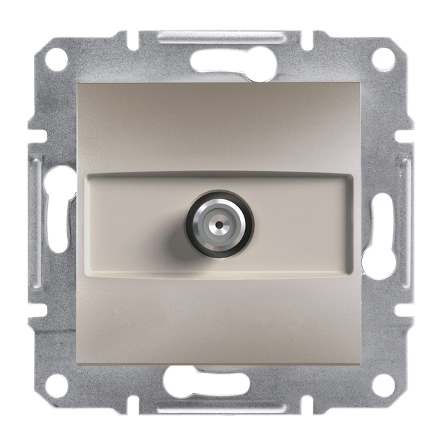 Asfora, gniazdo SAT końcowe 1dB, bez ramki, brąz