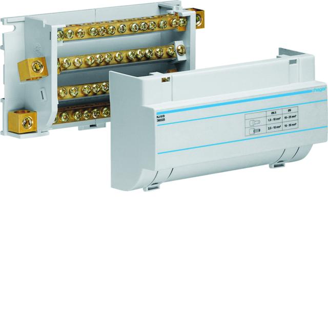 Blok rozdzielczy 160A 4P 20kA 1x50/3x35+8x16 KJ01D HAGER
